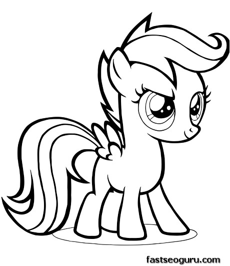 Printable My Little Pony Friendship Is Magic Scootaloo coloring pages